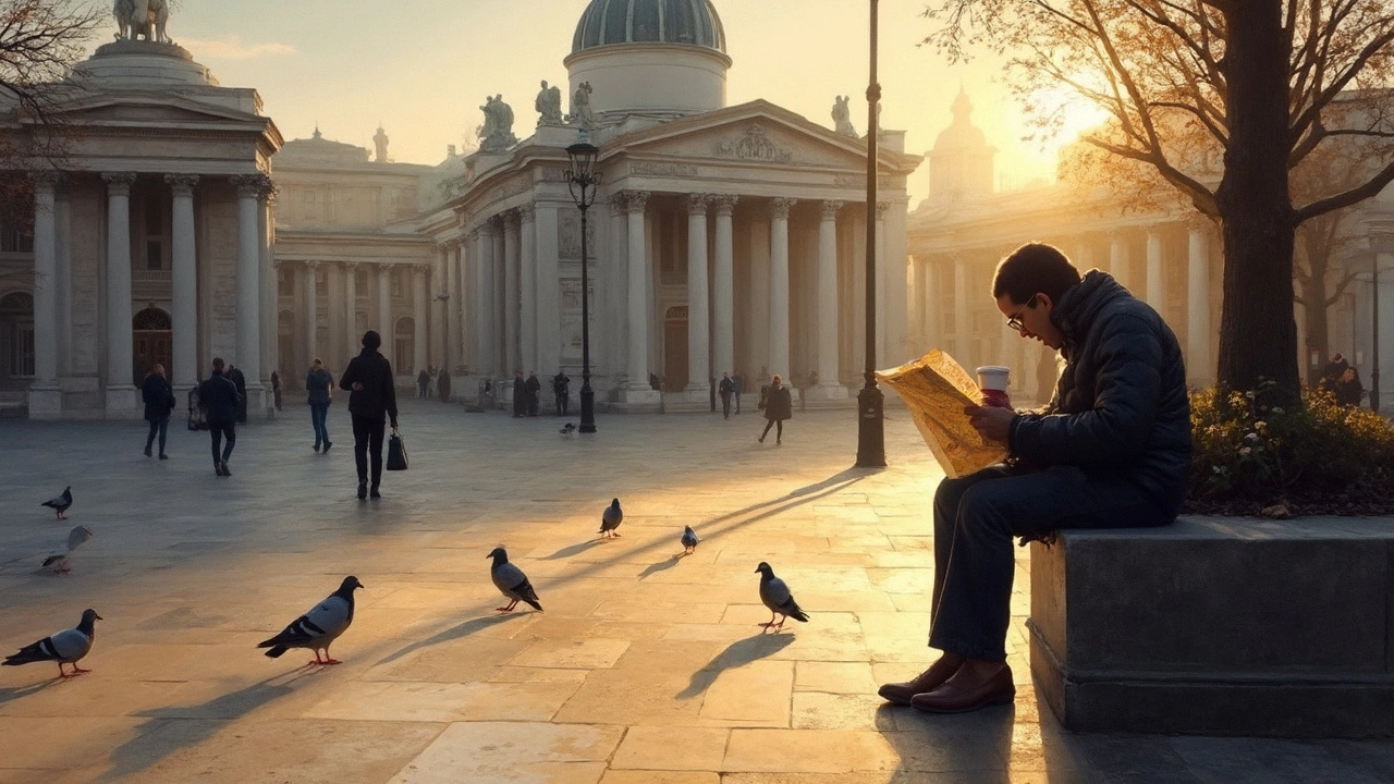 Day-to-Night: How Trafalgar Square Changes