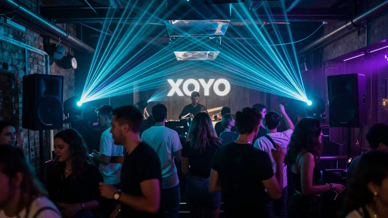 Crowd dancing at drum and bass event with Funktion-One sound system